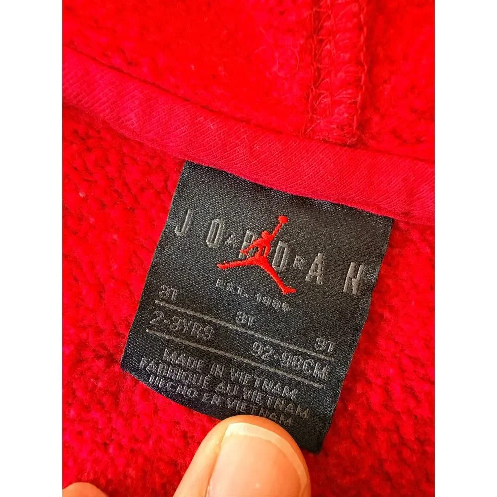 Jordan Toddler Boys' Red Fleece Full Zip Hoodie - 3T